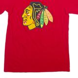 REEBOK Chicago Blackhawks Mens T-Shirt Red USA S
