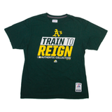 MAJESTIC The A's Mens T-Shirt Green USA L