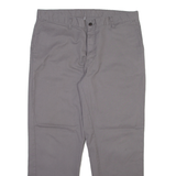 DICKIES Mens Trousers Grey Regular Straight W36 L30