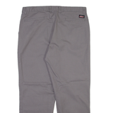 DICKIES Mens Trousers Grey Regular Straight W36 L30