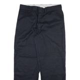 DICKIES Mens Trousers Black Loose Straight W36 L31