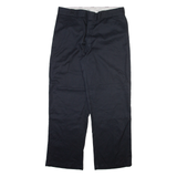 DICKIES Mens Trousers Black Loose Straight W36 L31