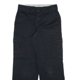 DICKIES Cargo Mens Trousers Black Relaxed Straight W30 L28