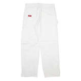 DICKIES Carpenter Mens Trousers White Regular Straight W30 L28