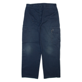 DICKIES Cargo Mens Trousers Blue Relaxed Straight W34 L30