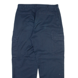 DICKIES Cargo Mens Trousers Blue Relaxed Straight W34 L30