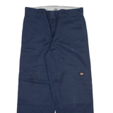 DICKIES Mens Trousers Blue Loose Straight W34 L30