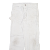 DICKIES Carpenter Mens Trousers White Regular Straight W30 L30