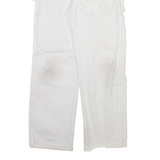DICKIES Carpenter Mens Trousers White Regular Straight W30 L30
