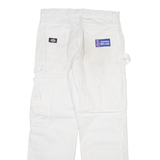 DICKIES Carpenter Mens Trousers White Regular Straight W30 L30
