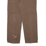 DICKIES Mens Trousers Brown Regular Straight W36 L30