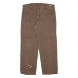 DICKIES Mens Trousers Brown Regular Straight W36 L30