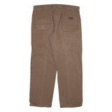 DICKIES Mens Trousers Brown Regular Straight W36 L30