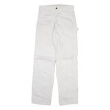DICKIES Carpenter Mens Trousers White Regular Straight W30 L34