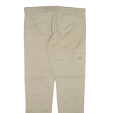 DICKIES Mens Trousers Beige Slim Skinny W34 L32