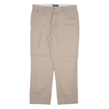 CHAPS Mens Trousers Beige Regular Straight W36 L32