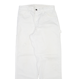 DICKIES Carpenter Mens Trousers White Regular Straight W30 L32