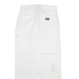 DICKIES Carpenter Mens Trousers White Regular Straight W30 L32