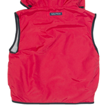 NAUTICA Fleece Lined Womens Gilet Red Hooded S