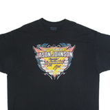 GILDAN Jason Johnson Mens T-Shirt Black USA 2XL