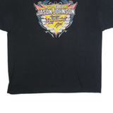 GILDAN Jason Johnson Mens T-Shirt Black USA 2XL