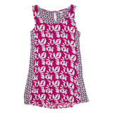 WHITE STUFF Womens Day Dress Red Floral Sleeveless Knee Length UK 12