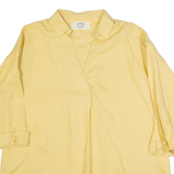 FAT FACE Womens Shirt Dress Yellow Linen Long Sleeve Short UK 10