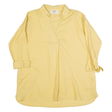 FAT FACE Womens Shirt Dress Yellow Linen Long Sleeve Short UK 10