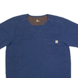 CARHARTT Pullover Workwear Mens Plain Shirt Blue M