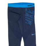 NIKE 3/4 Length Womens Leggings Blue Skinny M W28 L23