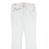 TRUE RELIGION Petite Billy Womens Jeans White Slim Straight W26 L30