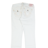 TRUE RELIGION Petite Billy Womens Jeans White Slim Straight W26 L30
