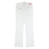 TRUE RELIGION Petite Billy Womens Jeans White Slim Straight W26 L30