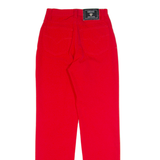 VERSACE Womens Trousers Red Regular Straight W24 L30