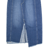 LEE Womens Straight Skirt Blue Long Denim XS