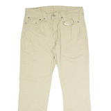 LEVI'S 514 Mens Twill Trousers Beige Regular Straight W34 L30