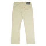 LEVI'S 514 Mens Twill Trousers Beige Regular Straight W34 L30
