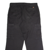 DICKIES Workwear Cargo Mens Trousers Black Regular Straight W36 L28