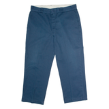 DICKIES Workwear Mens Twill Trousers Blue Regular Straight W38 L28
