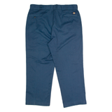 DICKIES Workwear Mens Twill Trousers Blue Regular Straight W38 L28