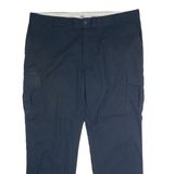 DICKIES Workwear Cargo Mens Trousers Black Regular Straight W44 L32