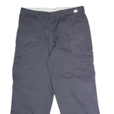 DICKIES Workwear Cargo Mens Twill Trousers Grey Regular Straight W38 L29