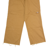 DICKIES Workwear Mens Twill Trousers Brown Loose Straight W30 L27
