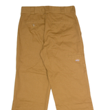 DICKIES Workwear Mens Twill Trousers Brown Loose Straight W30 L27