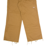 DICKIES Workwear Mens Twill Trousers Brown Loose Straight W30 L27
