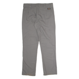 DICKIES Flex Workwear Mens Trousers Grey Slim Tapered W34 L32