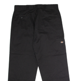 DICKIES Workwear Mens Twill Trousers Black Loose Straight W38 L30