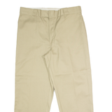 DICKIES Workwear Mens Twill Trousers Beige Regular Straight W36 L29