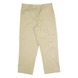 DICKIES Workwear Mens Twill Trousers Beige Regular Straight W36 L29