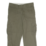 DICKIES Flex Workwear Cargo Mens Trousers Green Regular Straight W30 L27